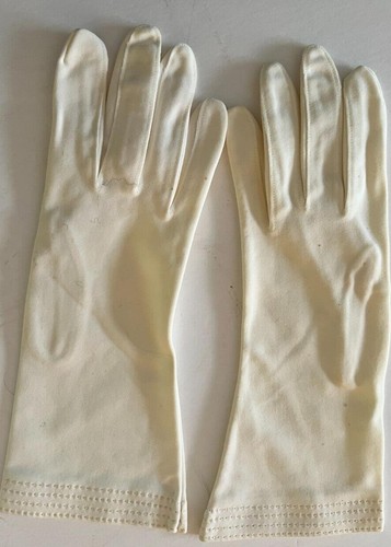 Vintage 50er Jahre Damen Christian Dior Handschuhe orig Etikett in Kunststoff Paris NY Oper Gr.8 - Bild 4 von 4
