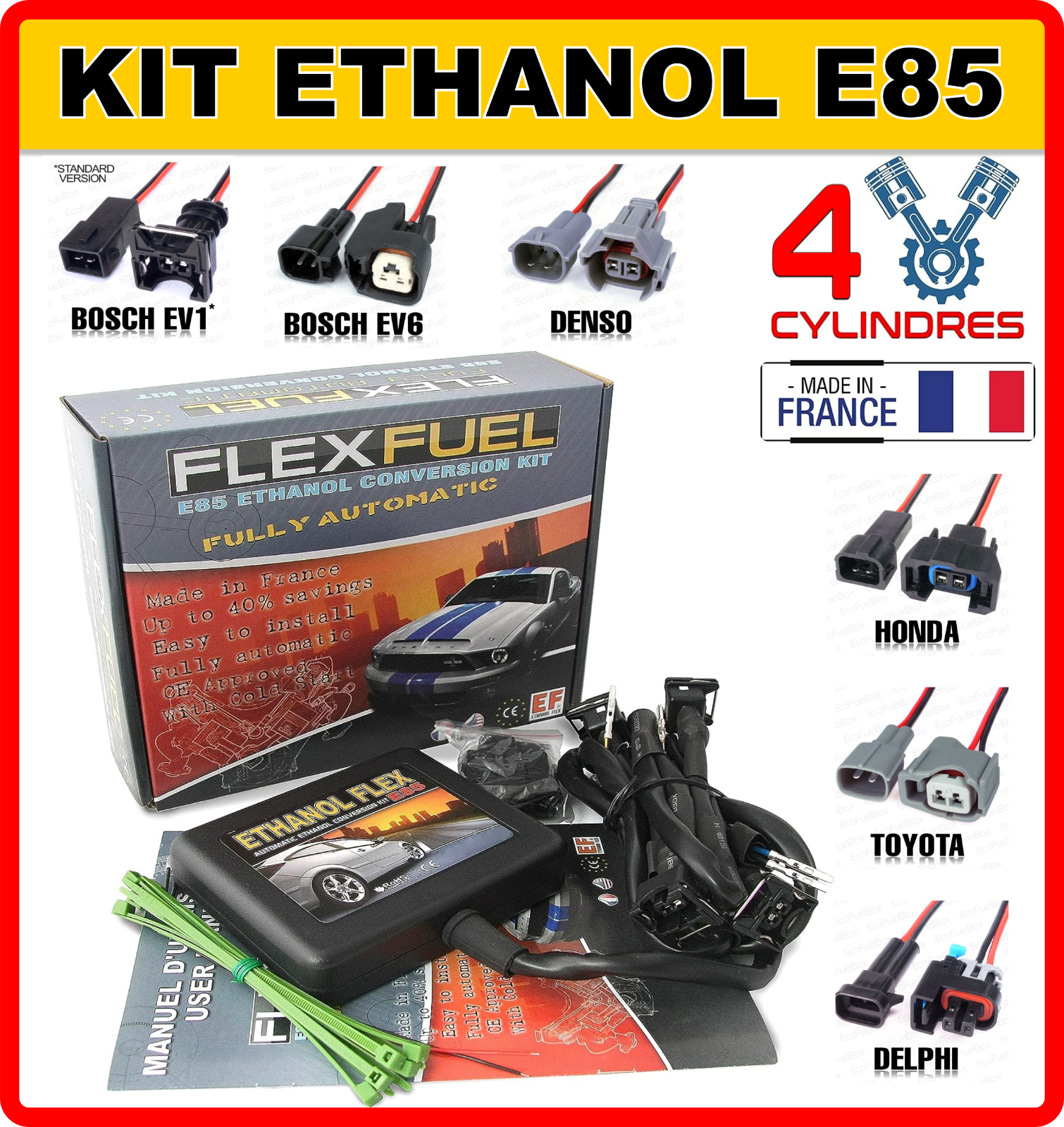 Kit éthanol E85 eFlexFuel Homologué France (Installation incluse)