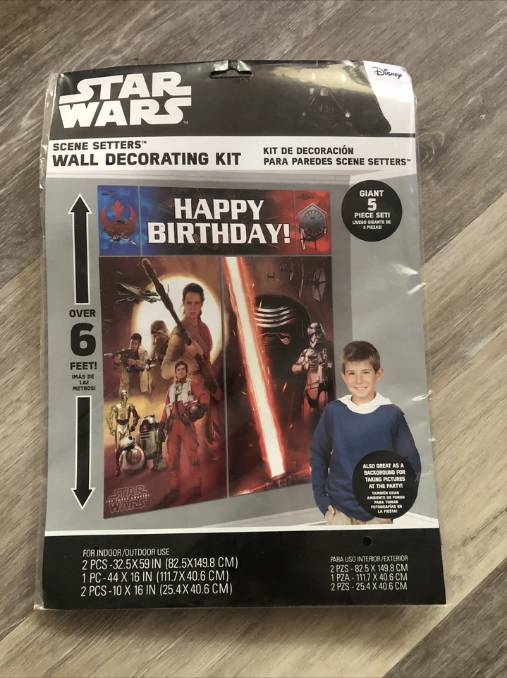 Star Wars The Force Awakens WALL POSTER Decoration Kit Scene Setter Birthday - Image 2 of 4