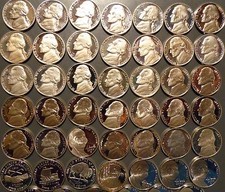 1968-S thru 2023-S Jefferson Nickel Gem Proof 59 Coin Complete Date Set Run