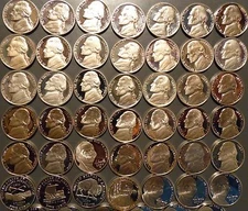 1968-S thru 2023-S Jefferson Nickel Gem Proof 59 Coin Complete Date Set Run