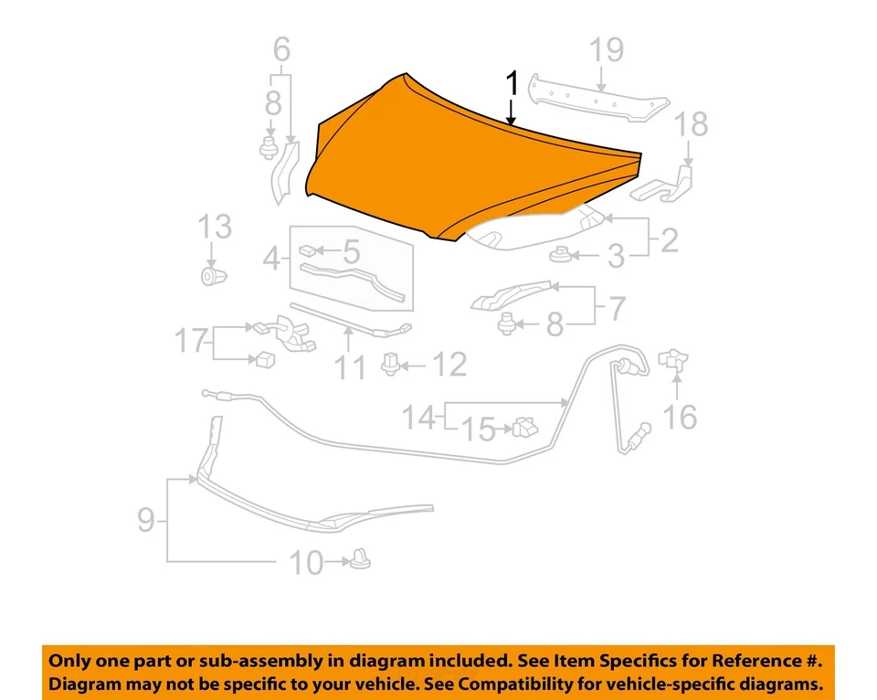 Used Hood fits: 2010 Honda Cr-v  Grade A - Image 3 of 4
