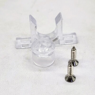 Furniture Cabinet Door Single Roller Catch ABS Plastic Clear 10Pcs