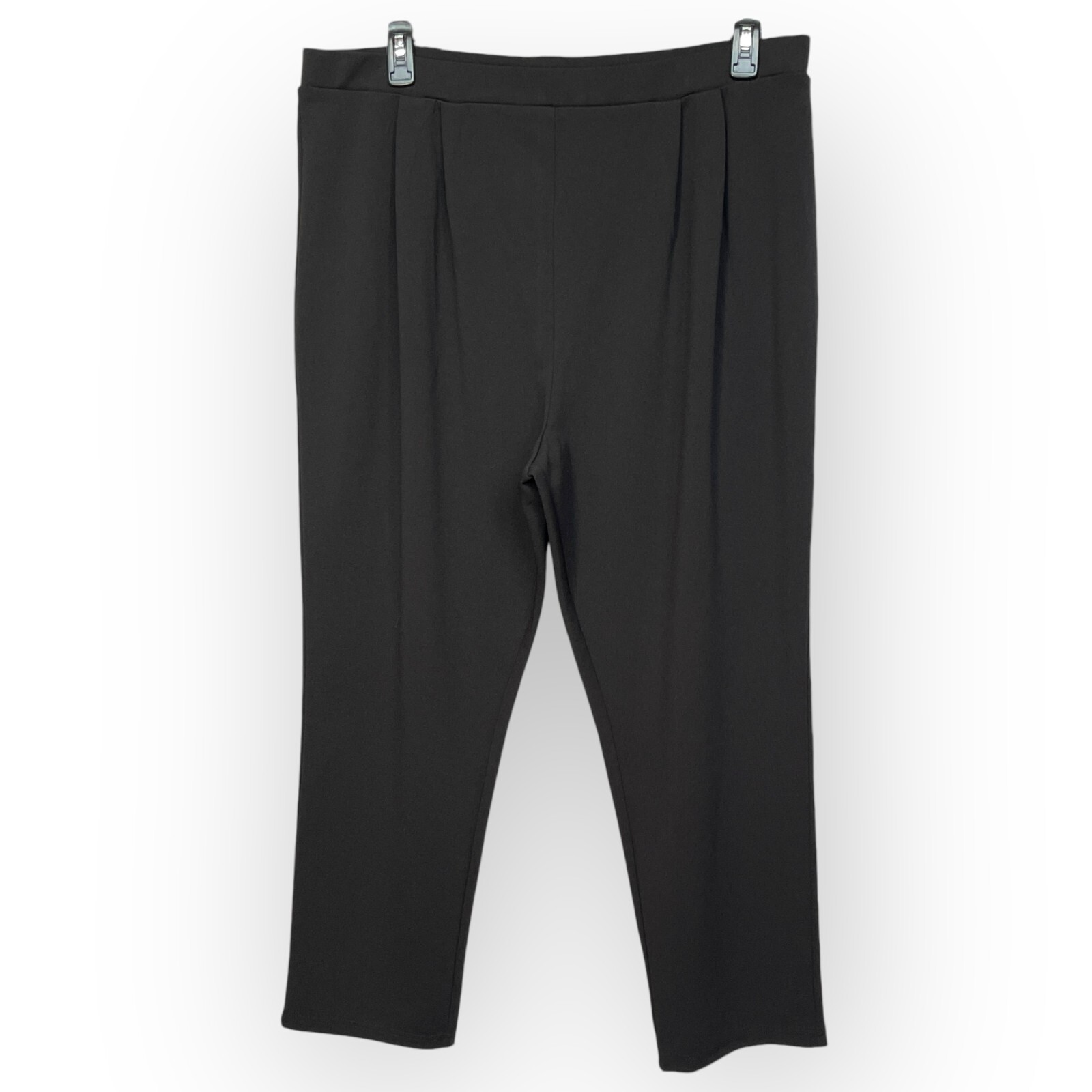 ASOS Design Women Pull-On Dress Pants Size 16 Black Stretch Pleated Career