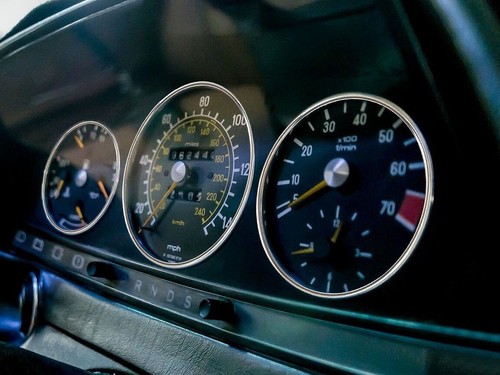 For Mercedes W123 76-85 Dashboard Gauge Dash Chrome Dial Aluminium Rings x3 - Picture 5 of 10