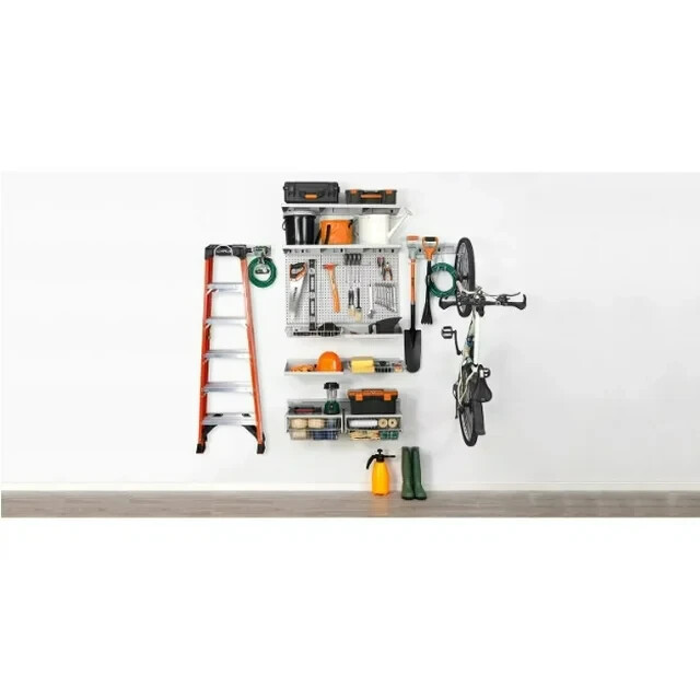 Haus 59 Piece Quick Release Snap Rail Garage Organization System Kit