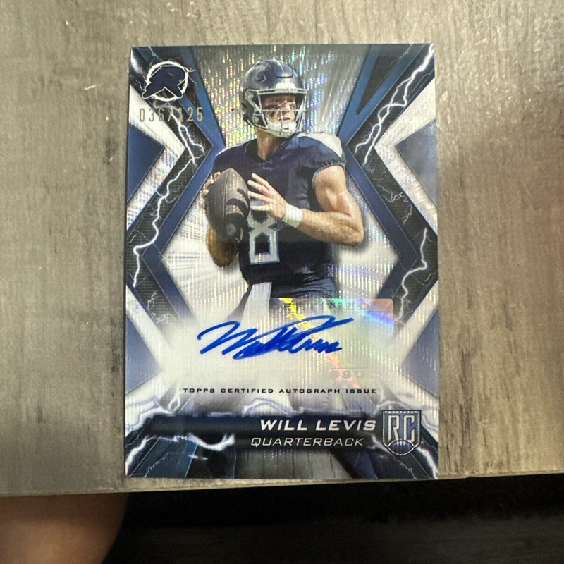 Will Levis Topps Autograph Card Numbered 36/125 And 6 Cards
