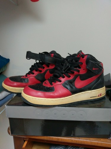 Nike Air Force One Red And Black | eBay