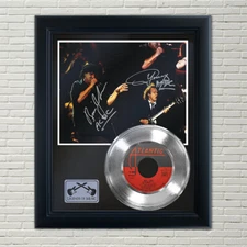 ACDC "Hells Bells" Framed Silver Reproduction Signed Record Display