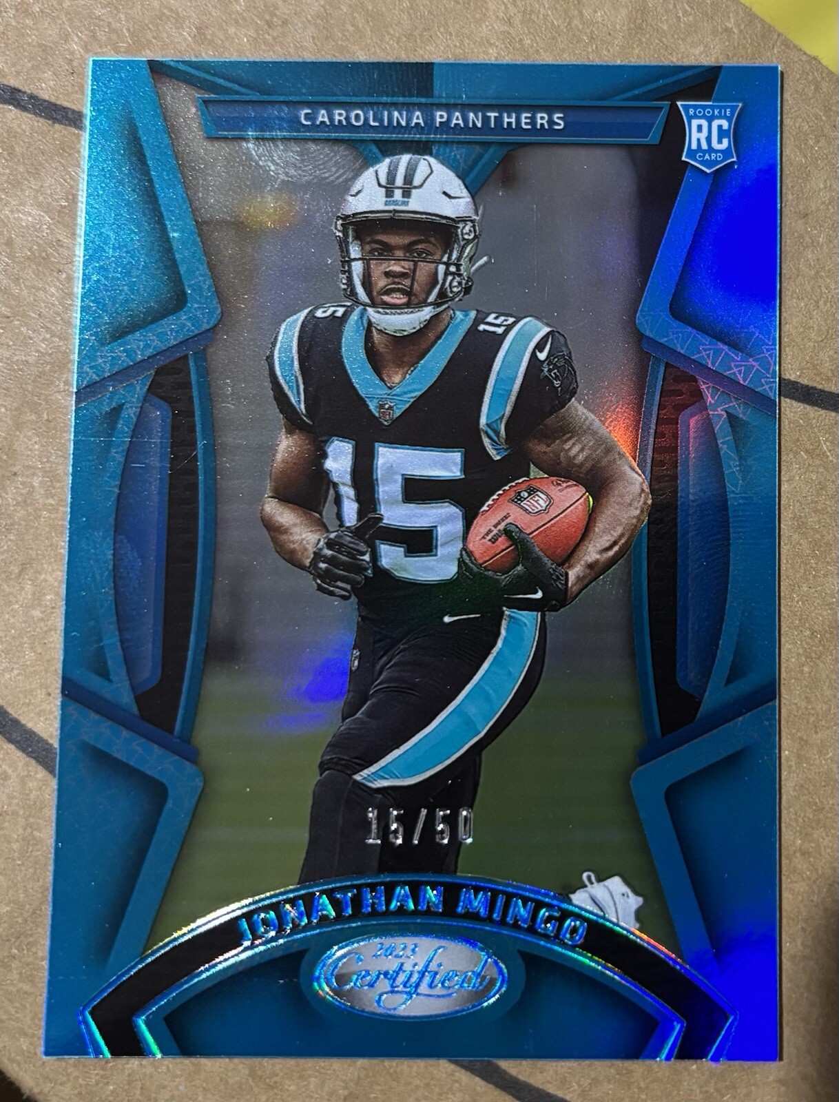 2023 Certified Mirror Teal #181 Jonathan Mingo RC ROOKIE 15/50 PANTHERS