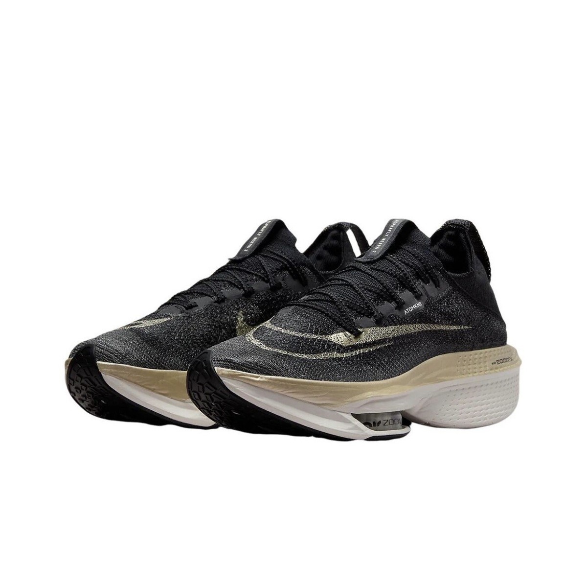 Nike Air Zoom Alphafly NEXT% 2 Black Sail Metallic Gold Mens Nike Air Zoom Alphafly NEXT% 2 Black Sail Metallic Gold Mens