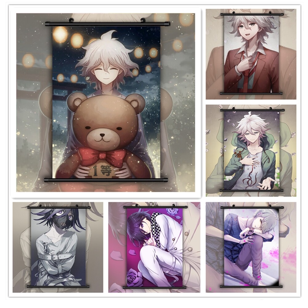 Danganronpa Ouma Kokichi Komaeda Nagito HD Print Wall Poster Scroll Home  Decor