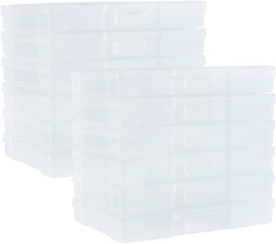 5'' x 7'' Photo Storage Case, 12 Inner Organizer Keeper, 12pack, Clear 