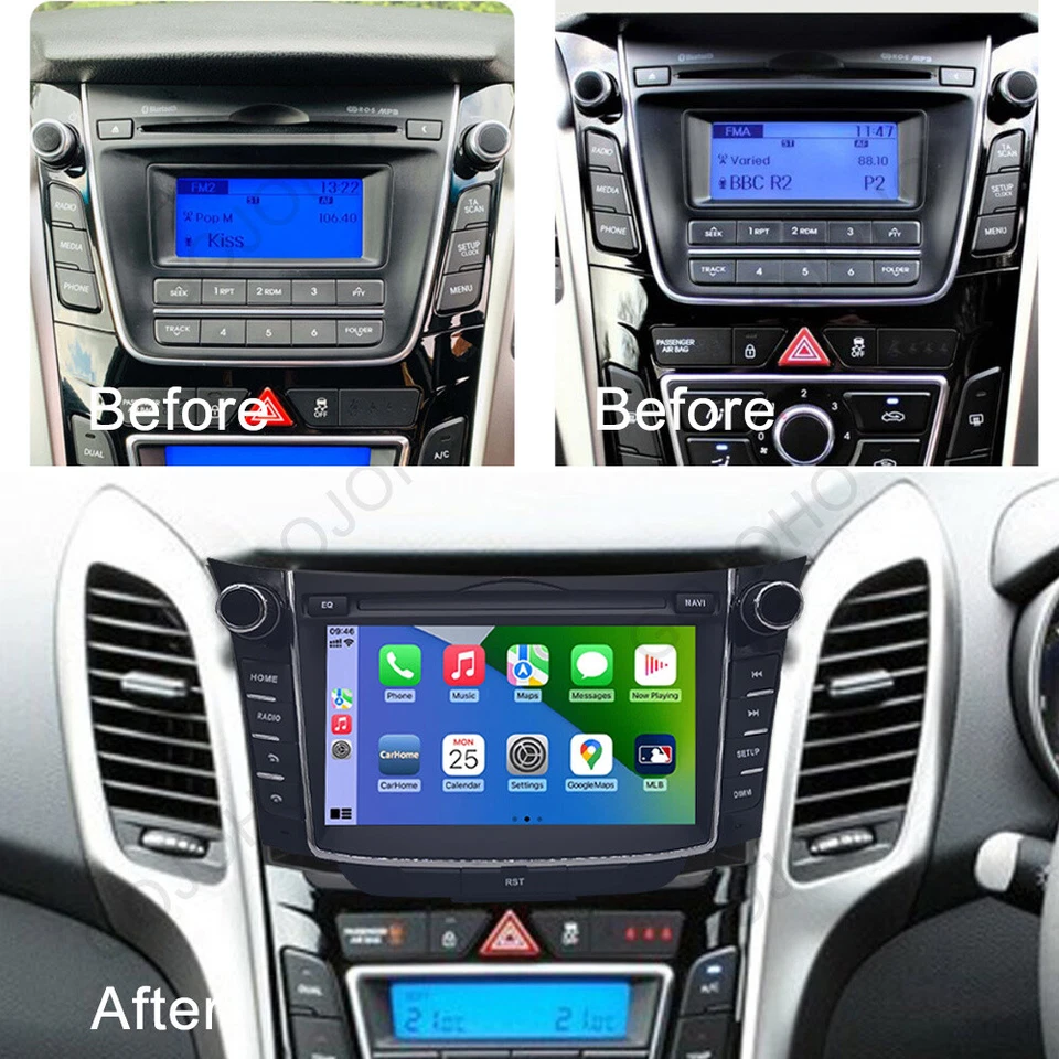 64GB Carplay Android 13 Car Radio Stereo For Hyundai I30 Elantra GT 2012-2016 - Image 2 of 4
