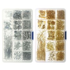 2000x Jewelry Making Supplies Kit Earring Findings Beading Repair Tool DIY Craft