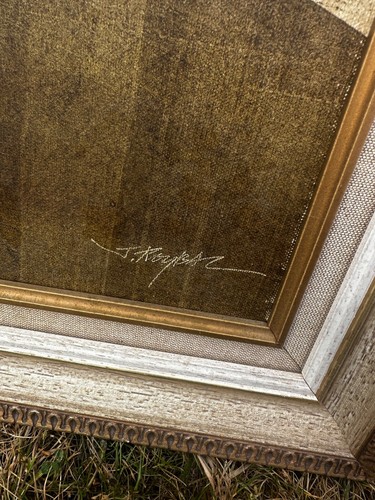 Vtg Joyce J. Roybal Signed Large Original Painting Oil On Canvas Framed - Picture 2 of 10