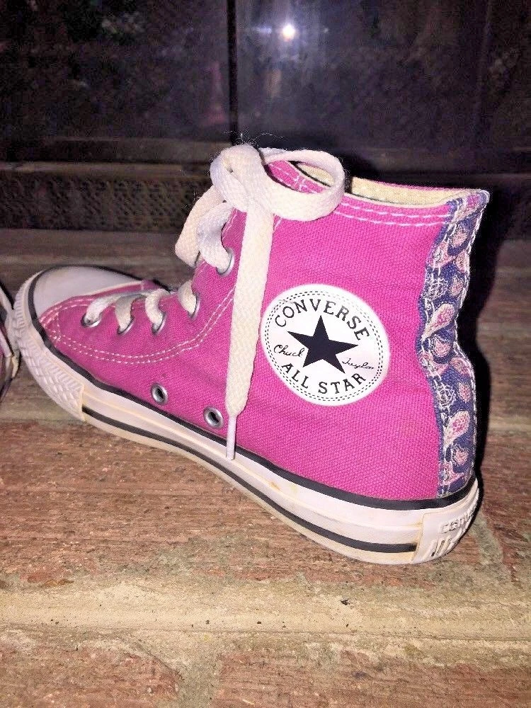 Converse All Star Chuck Taylor PAISLEY PINK Sneakers High Top Youth Girls SZ 1