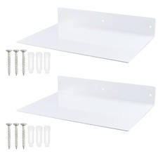 RealPlus Metal Floating Shelf Wall Mounted 12 inch x 8 inch Heavy Duty