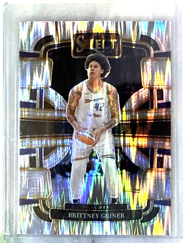 Brittney Griner 2024 Panini Select WNBA Silver Flash Prizm Card-#68 Mercury