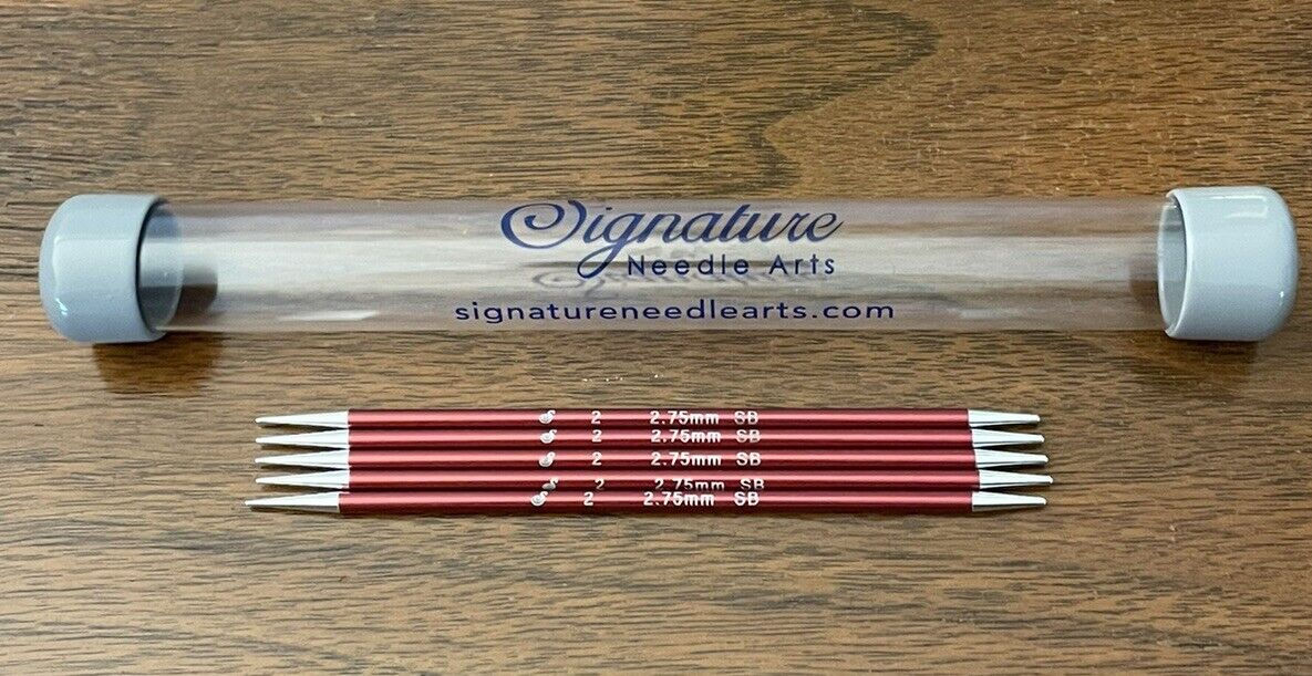 Signature Needle Arts Size 02/2.75mm X 4” Set Of 5 Double Signature Needle Arts Size 02/2.75mm X 4” Set Of 5 Double