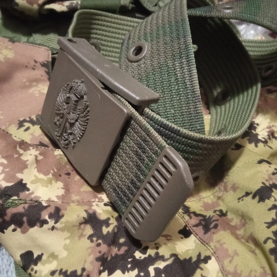 Combat Field Pistol Belt M82 Woodland Cinturone Esercito Spagnolo - Immagine 2 di 4