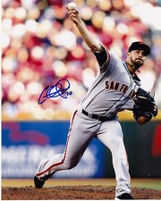GEORGE KONTOS  SAN FRANCISCO GIANTS   ACTION SIGNED 8x10