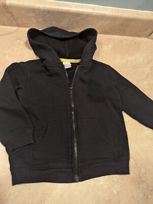 Circo Full Zip Black Hoodie Sweater Sweatshirt Size 4T 3-4 Year Kid Cotton