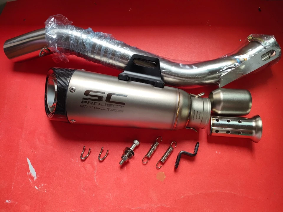 Escape 2" pulgadas carbono para Kawasaki ZX6R tubo medio Slip-on Plus 1995-2023 Foto 3 de 4