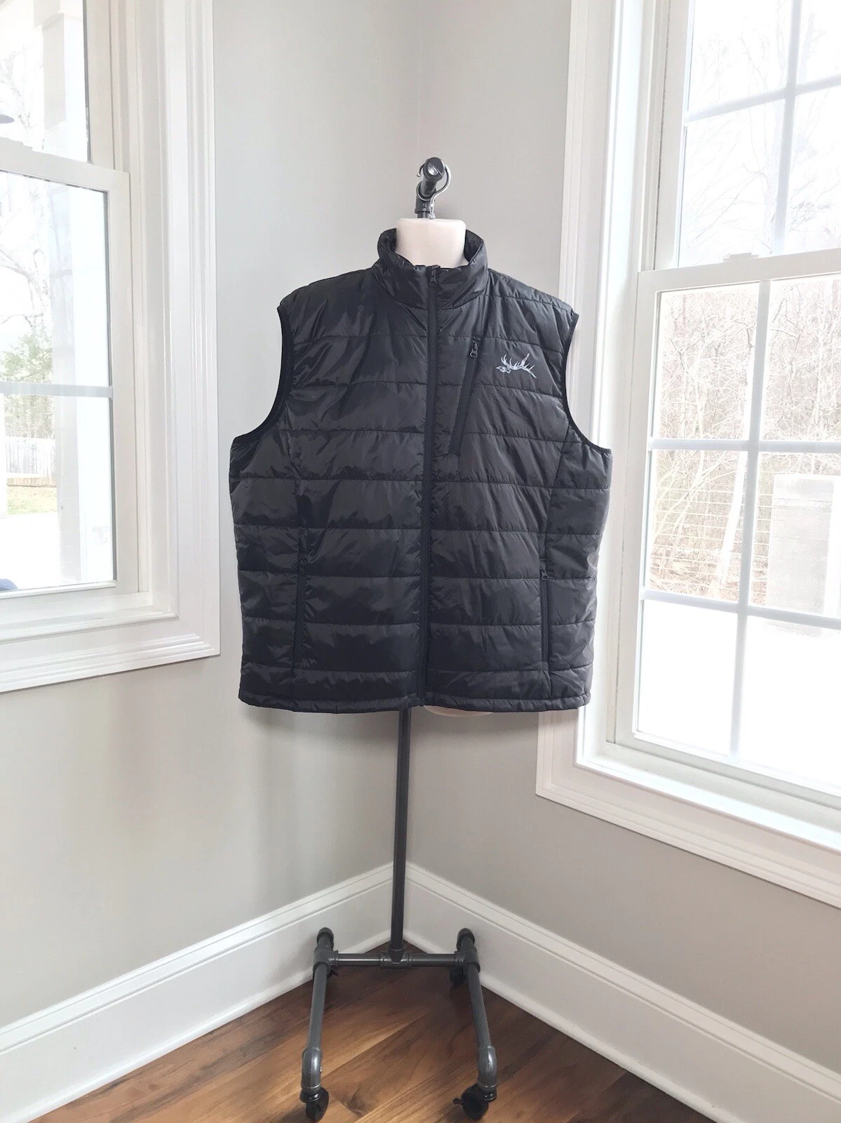 Blackburn Lightweight Puffer Vest Black Gray Elk - Men’s 3XL NWOT!