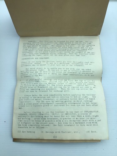 Vintage 1940’s Medical Neu-Vita Oculizer Natural Sight Improver with paperwork - Picture 6 of 11