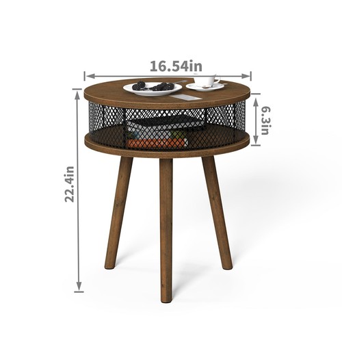 Round Coffee Table With Storageround Coffee Tablesmall Coffee Tableboho Coffee T - Picture 2 of 7
