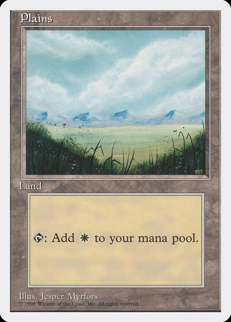 Plains (A Light) Introductory 4th Edition NM Basic Land MAGIC CARD ABUGames