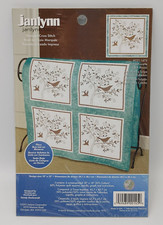 Janlynn BIRD SILHOUETTE Stamped Quilt Blocks 15" Design On Six 18" Squares