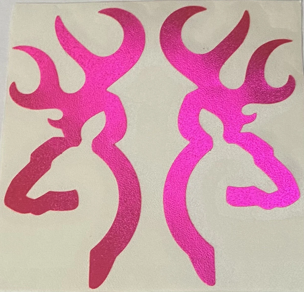 Chrome Pink Browning Decal Sticker | eBay