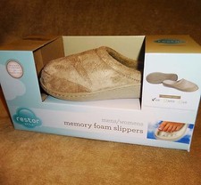 Restor Style MEMORY FOAM SLIPPERS Unisex Size Small Men's 6-7 Women's 7-8 New