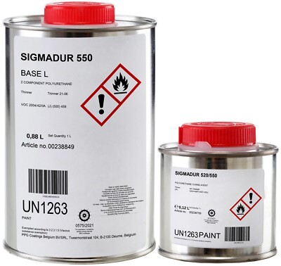 Dauerhaft Polyurethanfarbe Farbe 1 L für Wohnwagen Anhänger RAL UV-beständig