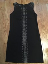 Nine West Sheath Dress Black Sleeveless Size:6