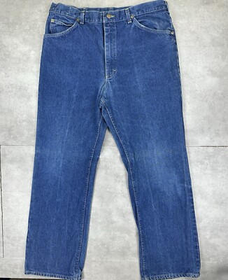 Vtg Lee Riders Denim Blue Jeans Size 36x31 Talon Zipper