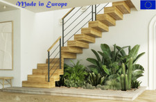 Indoor Straight or Winder Staircase Stairs Massive Wood Beam Bespoke Design