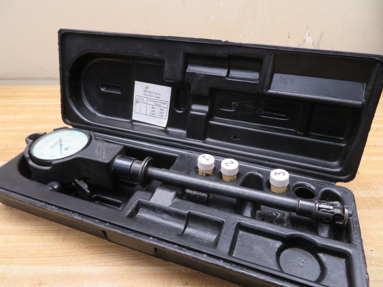 Sunnen Dial Bore Gage GR6000 .740 1.190" .0001 6" Depth 3 Tips PS63