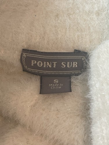 J. Crew Point Sur Heavy Ivory Faux Fur Zip Up Mock Neck Coat S - Picture 10 of 11