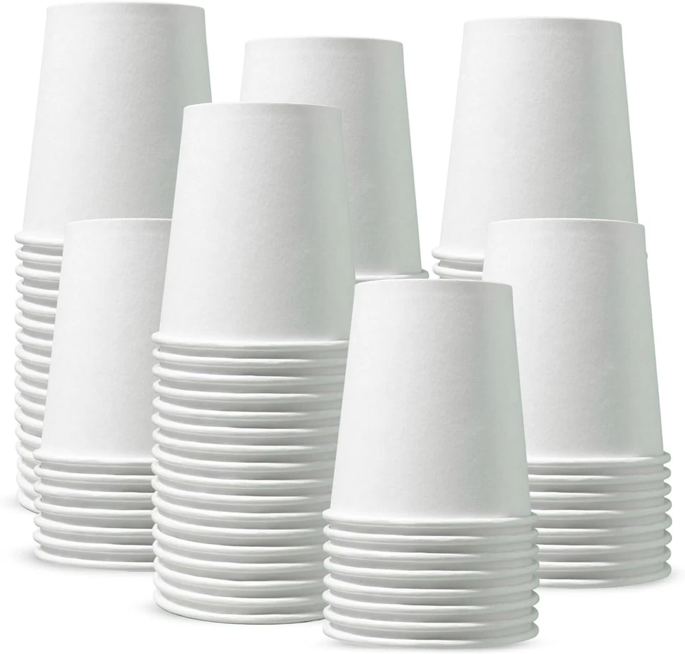 CHEF-ROYALE paper Cups for Hot & Cold Drink Disposable Coffee Cups Eco Friendly Compostable