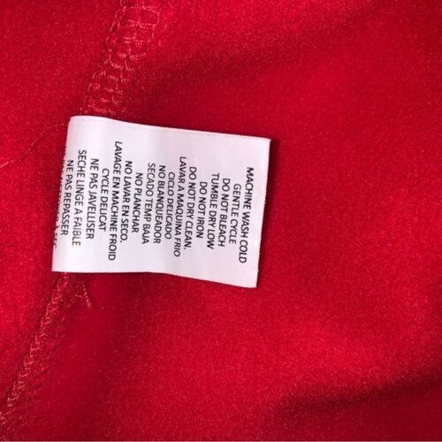 Red Full Zippered Jacket Men’s Small Fleece Lined Lightweight Coat Outdoors - Picture 6 of 8