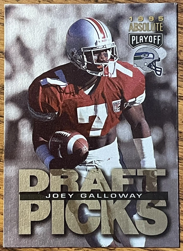 Joey Galloway 1995 Playoff Absolute Rookie Card #187 Seahawks NFL RC Free Ship - Image 3 of 3