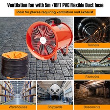 Aspirateur D'Atelier À Ventilateur Portable Industriel Axial Métal 110V