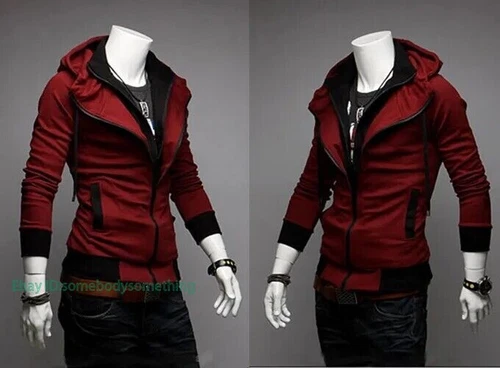 Mens Jackets Slim Fit Zip Up Hoodies Casual Korean Coats Warm For Winter Jackets image 7