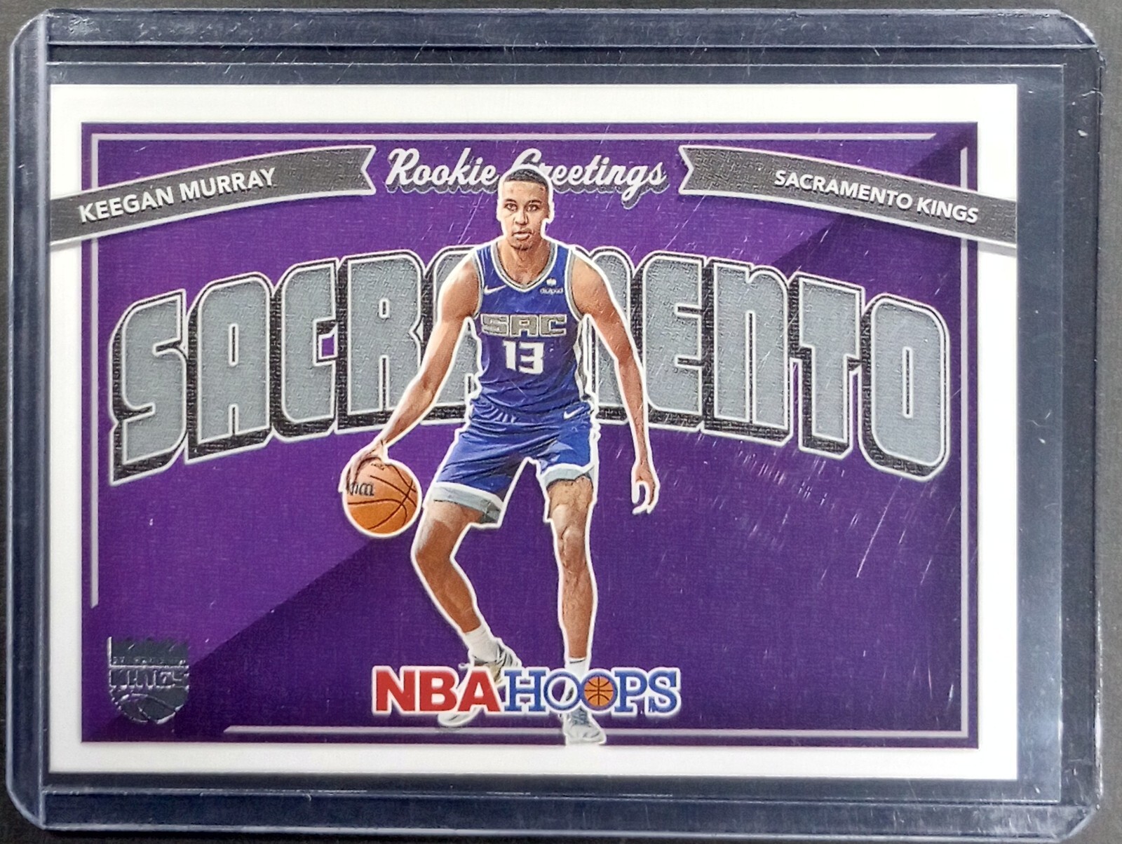2022-23 Panini NBA Hoops Keegan Murray Rookie Greetings #4 RC
