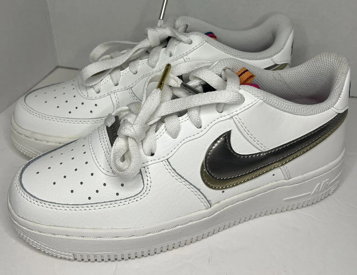 Nike Air Force 1 LV8 GS White Silver DH9595 001 Youth Size 5Y