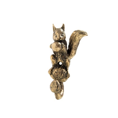 Wall hook in the form of a squirrel sitting on a mushroom and holding a nut - Picture 5 of 16