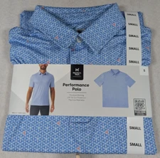 Member's Mark - Men's - Short Sleeve Moisture Wicking Blue Polo - Size: S